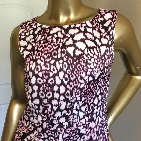 KAREN MILLEN Animal Print Pencil Dress Pink Multi πππ ππππ ππππ! - Picture 4 of 14
